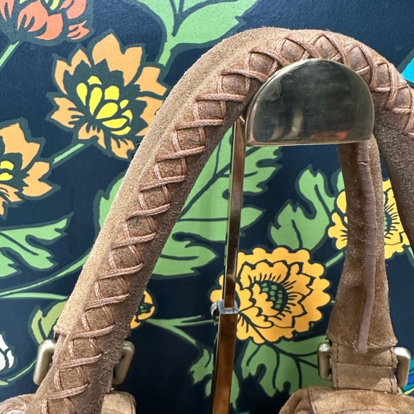 Bally Vintage Embroidered Suede Hobo Tote Bag – Brown with Floral Detailing - Picture 7 of 13